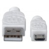Manhattan  ICOC MUSB-A-010W - Καλώδιο USB 2.0 A αρσ / Micro B αρσ 1m Άσπρο Καλώδια Onetrade